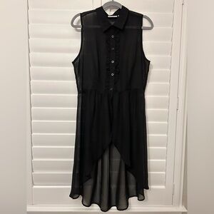 New York & Company Black High/Low Blouse